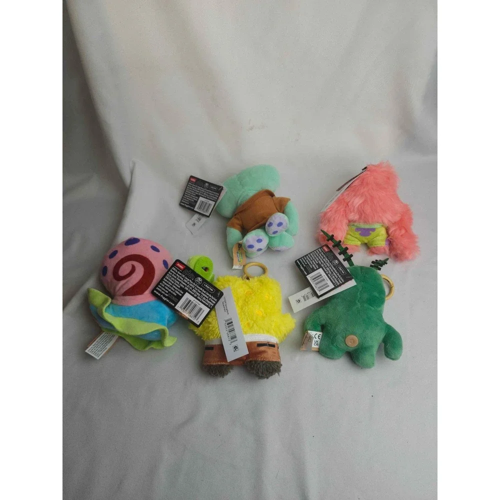 Zuru Fuggler x SpongeBob SquarePants Plush Keyring Lot 5 SpongeBob Patrick Gary